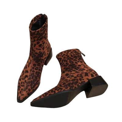 Lena Women's Ankle Boots | Chic Leopard Design 0