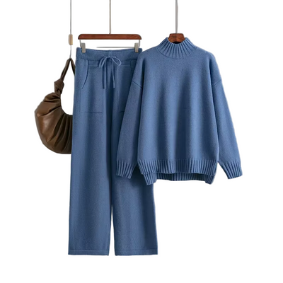 Nia Women's Loungewear Set | Elegant Blouse and Trousers, Soft Polyester 0