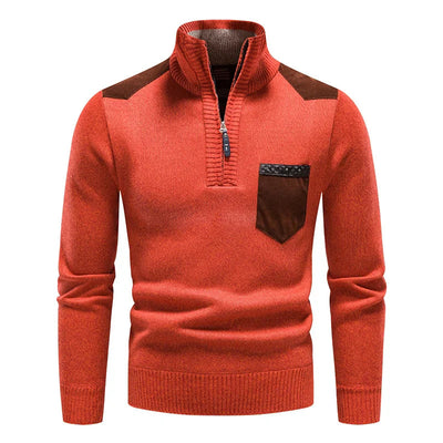 Zev Men's Sweater | Half-Zip Design, Casual Style 0